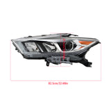 Labwork Driver&Passenger Headlights For 2016-2018 Nissan Maxima LED Chrome Clear