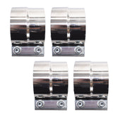 Labwor Stainless Exhaust Clamp Step Clamps Lap Joint 4pc 3" For Catback Muffler