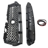 Labwork Front Grille+Hood Bulge Molding For 2014-2019 2020 Toyota Tundra Black