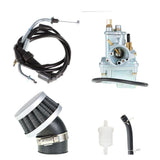 Carburetor Air Filter & Throttles Cable for Yamaha PW80 Dirt Bike Carb 1983-2006
