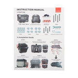 Motorcycle Top Case 45L Waterproof Rear Tour Box with Security Lock Helmet Case