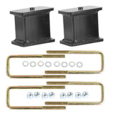 Labwork 4" Rear Lift Blocks Kit w/ Ubolts For 1999-2007 GMC Sierra 1500