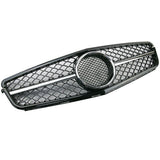 Labwork Front Grille For Mercedes Benz C63 C-Class W204 2008-2013 Chrome Black
