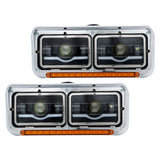 LED DRL Projector Headlights Lamp For 1985-2019 Kenworth W900 For Western Star