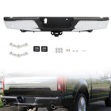Labwork Rear Bumper Assembly Chrome For 2015-2019 Ford F150 W/ Heavy Duty Tow