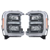 Headlights Assembly Replacement for F250 F350 2023 2024 Housing Black Lamp Set Driver and Passenger Side PC3Z13008L PC3Z13008C PC3Z13008M PC3Z13008E