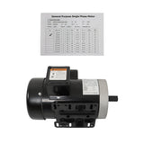 5HP Electric Motor 56C Frame 3450RPM General Purpose Single Phase Motor 5/8 Inch Shaft 208-230V