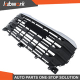 Labwork Front Upper Bumper Grille For 22-2024 GMC Sierra 1500 Pro Plastic Black