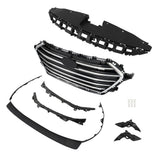 Labwork Grille+Radiator Cover+Bumper Lid+4 Bracket For Hyundai Elantra 2017-2018