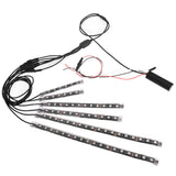6pc Motorcycle RGB 120 LED Neon Under Glow Lights Strip For