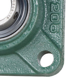 2 PCS UCF205-16 Solid Base Pillow Block Flange Mounted Bearing 1" Bore 4 Bolt