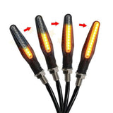 4x Motorcycle 12 LED Turn Signal Light Indicator Blinker Lamp Amber NEW