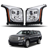 Labwork RH+LH [Halogen] Projector Headlights For GMC Yukon 2015-2017 W/LED DRL