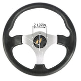 Carbon Fiber Steering Wheel+Score Card Holde For Yamaha EZGO Club Car Golf Cart