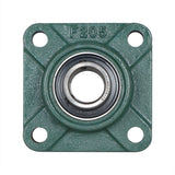 2 PCS UCF205-16 Solid Base Pillow Block Flange Mounted Bearing 1" Bore 4 Bolt