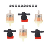 3Kit AM36141 697947 In Line 1/4" Fuel Gas Filter Shut Cut Off Valve Clamp 698183