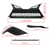 Labwork Front Grille Blk Trim Fog Light Bezel Set For Toyota Camry SE 21-23 9pcs
