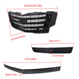Labwork Front Bumper Grille+Hood Molding+Lower Face Bar Kit For 2015-20 Escalade