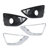 Labwork Front Fog Light Trim+Fog Light Bezel For 2010-2012 Ford Fusion Set of 4