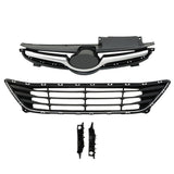 Labwork Upper Lower Grille W/Bumper Brackets Set For Hyundai Elantra 2014-2016