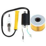 Ignition Coil Spark Plug & Oil filter For Honda Sportrax 400 TRX400EX 1999-2006