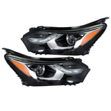 Labwork Left+Right Headlight For 2018-2021 Chevy Equinox LT HID w/LED DRL Chrome