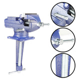 Multi-Functional Portable 360° Swivel Base 2-In-1 Bench Vise For Workbench 3.2"