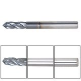 1/4" 4 Flute 2-1/2" Overall Length 90 Degree Carbide Drill Mill - TiALN COATED