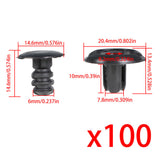 Labwork Fender Liner Clips Push Retainer For Honda Civic Accord Infiniti G37 EX3