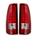 Labwork LH+RH Tail Lights Brake Lamp For Chevy Silverado 1500 2500 03-06 LED Red