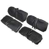 4Pcs Front And Rear Seat Covers For E-Z-GO Medalist TXT Golf Carts - Black Color
