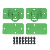 2 Pack Tractor Bucket Hooks with Tie Down Ring Grade 70 Forged Steel Bolt On Grab Hook Tow Hook Mount with Backer Plate Replacement for Tractor Bucket RV UTV Truck Max 15000 lbs DarkGreen