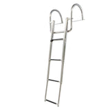 4 Steps Stainless Steel Pontoon Boat Ladder Folding Telescoping Rear Entry