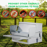 Automatic Chicken Feeder Galvanized Steel Poultry Feeders 20lb For 6-12 Chickens