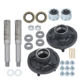 Labwork 2×1" Hub & Round BT8 Spindle Trailer Axle Kits With 4 On 4" Bolt Idler