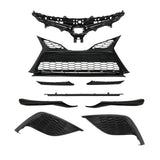 Labwork Front Grille Blk Trim Fog Light Bezel Set For Toyota Camry SE 21-23 9pcs