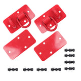 2PCS Tractor Bucket Hooks with Tie Down Ring Bolt-On Grab Hook with Back Plates Replacement for Trailer RV UTV Truck Grade 70 Forged Steel Max 15000 lbs Red