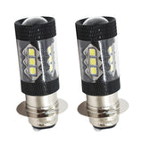 2 Pcs H6 80W LED Super White Head Light Bulbs For Honda TRX 250 300 400 450 700