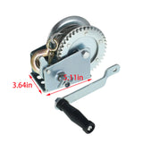 New Silvery Manual Crank Winch & Boat Winch 1500 lbs With 5.0mm*10m Rope