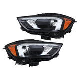 Labwork RH+LH LED Headlights Assembly W/LED DRL For Ford Edge 2019-2023 Black