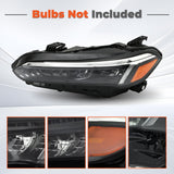 Headlight Assembly Replacement for Civic Sport Touring 2022 2023 Driver Passenger Side Headlamps Assembly Replacement for 33150-T20-A22 33100-T20-A22