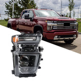 Labwork Headlight For Silverado 2500/3500HD 2020-2023 LED Right Side Clear Lens