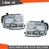 Labwork LED Headlight Chrome W/LED DRL For 22-24 Ford Maverick Lariat Left+Right