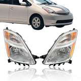 Labwork Right & Left Headlight For 2006-2009 Toyota Prius Halogen Headlamp Clear