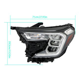 Labwork Driver LED Headlights Assembly For GMC Terrain SLT/SLE 2022-2023 Chrome