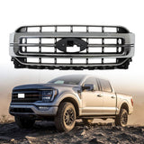 Labwork Front Bumper Upper Grille For Ford F150 2021-2023 Chrome ML3Z-8200-FA