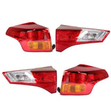 Labwork Left+Right Side Tail Lights For 2013-15 Toyota RAV4 Halogen Outer+Inner