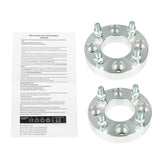 Wheel Spacers 1" 4x101.6mm Hub Bore 62mm Thread Size 1/2"x20 Silver X2