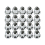 33mm Chrome Lug Nut Covers Semi Truck Push On Bullet Style ABS Plastic Set of 20
