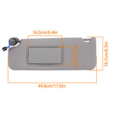 Labwork Driver Left Sun Visor For Honda Pilot 2017-21 Honda Ridgeline 18-20 Gray